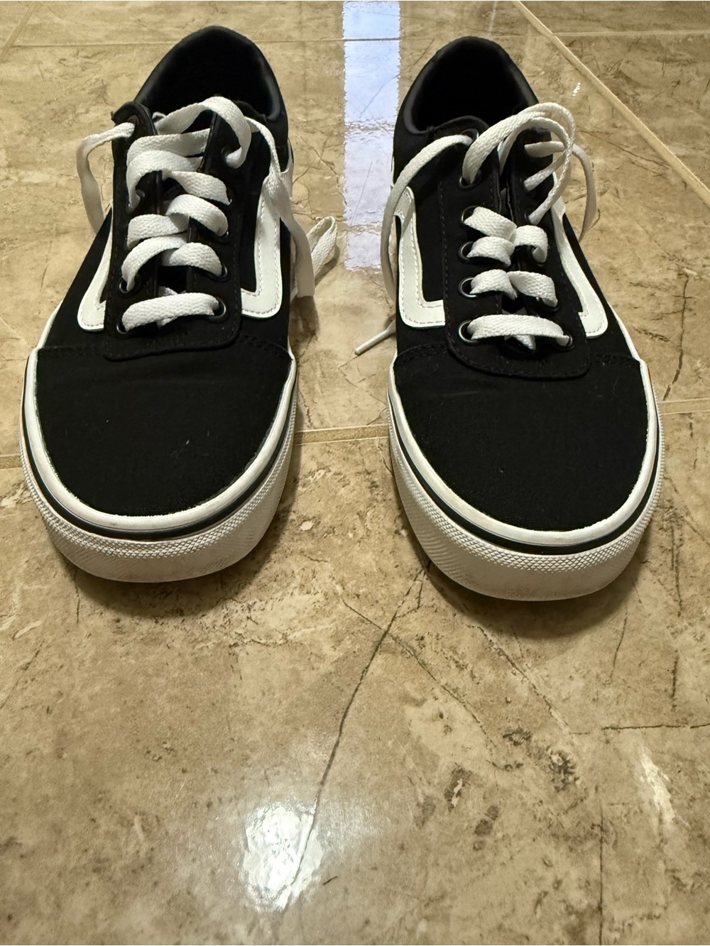 Vans Black and White Women's Espadrilles Low-Top Sneakers